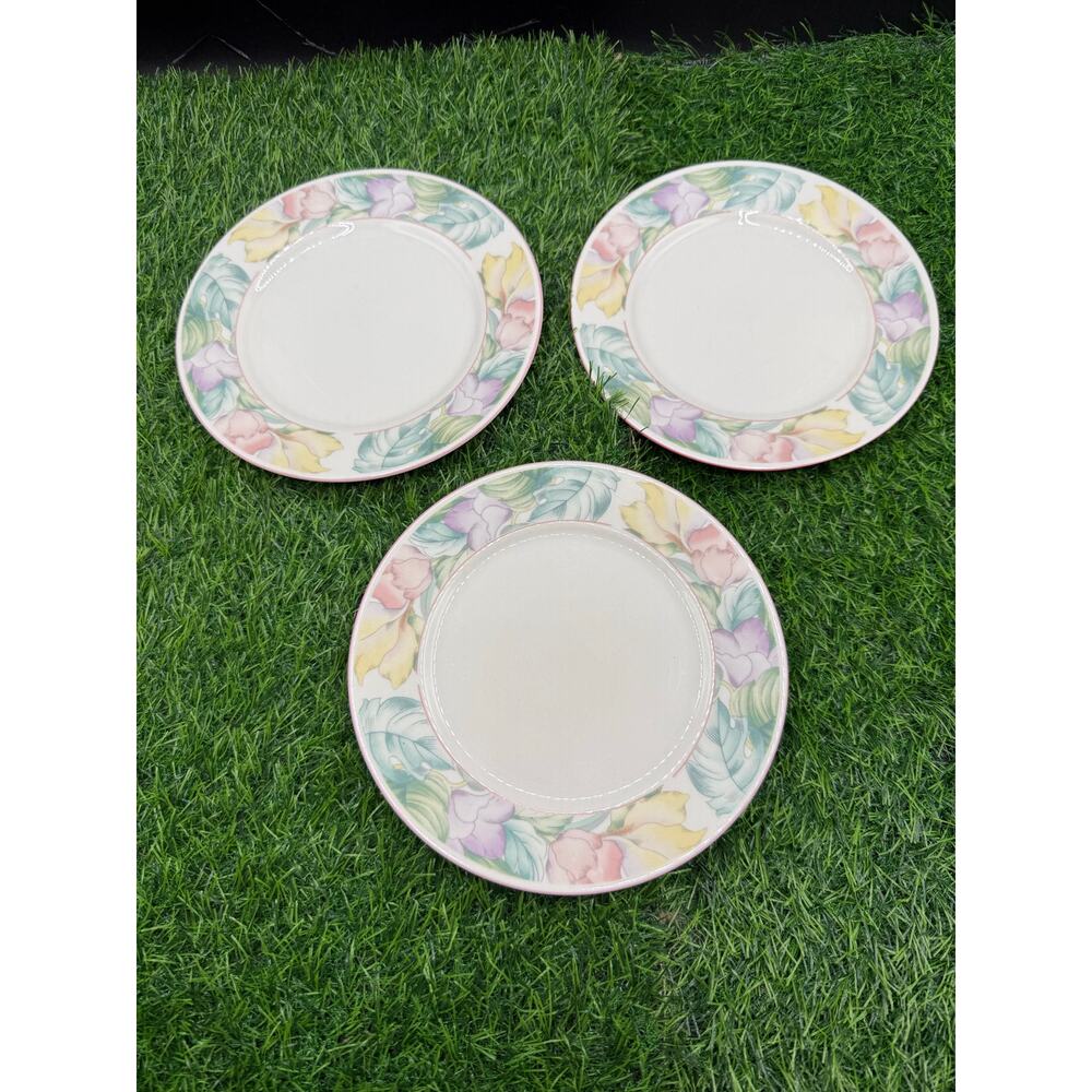 Vintage China Pearl Spring Time Salad Plates - Set of 3 – 7.5"